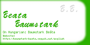beata baumstark business card